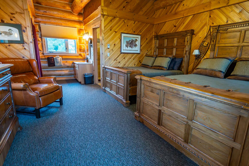 A cozy room at Crystal Creek Lodge