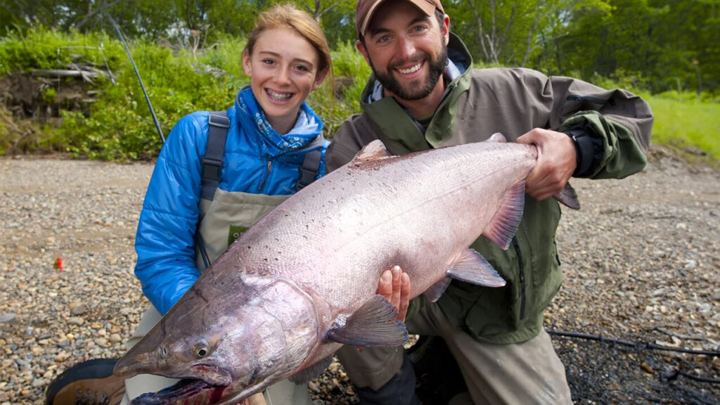 Huge King Salmon in Alaska